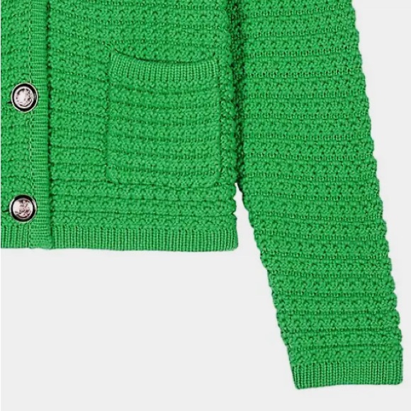 NWT Ba&sh Gaspard Textured-Knit Cardigan - Picture 8 of 8